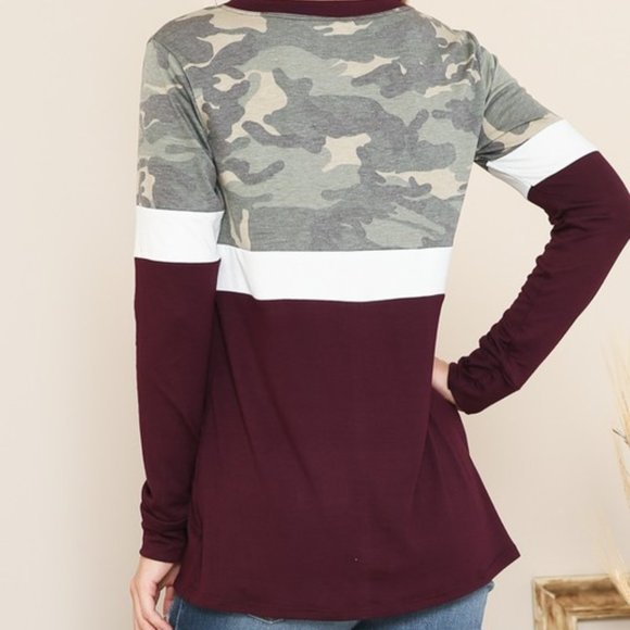 Colour Block Long Sleeve Top NWT - Picture 2 of 4
